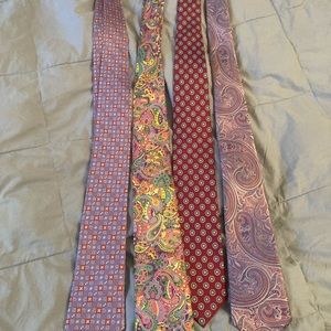 4 for 40 purple ties, perfect condition various designs and designers